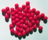25 8mm Round Opaque Red Glass Beads